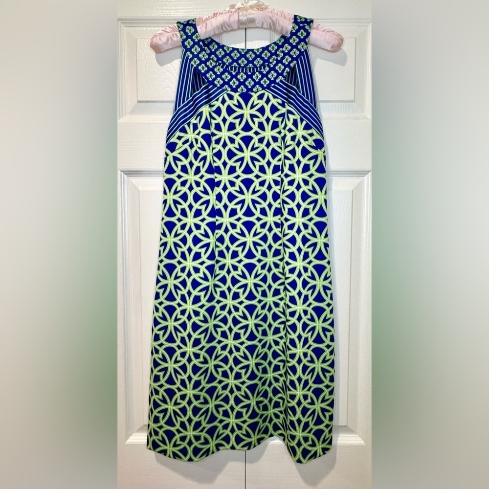 Gretchen Scott Isosceles Biltmore Rykell Sleeveless Dress Blue/Green Size XXS